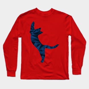 Cat-Abstract Triangle Long Sleeve T-Shirt